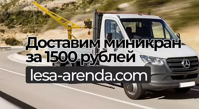 Доставим мини-кран за 1500 рублей